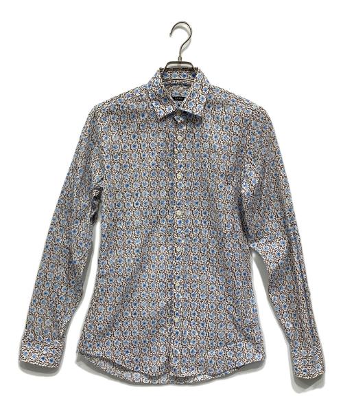 GUCCI（グッチ）GUCCI (グッチ) 長袖シャツ ブルー×ブラウン サイズ:Slimの古着・服飾アイテム