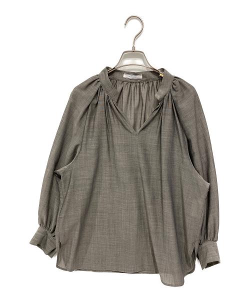 BEIGE（ベイジ）BEIGE (ベイジ) 長袖ブラウス ダークグレー サイズ:32の古着・服飾アイテム
