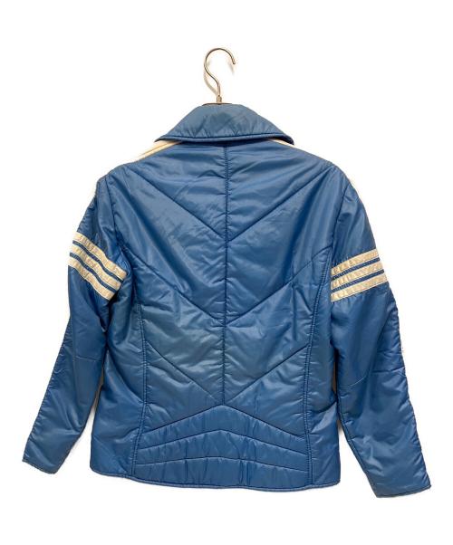 adidas（アディダス）adidas (アディダス) 中綿ジャケット ブルー×ホワイト サイズ:Mの古着・服飾アイテム