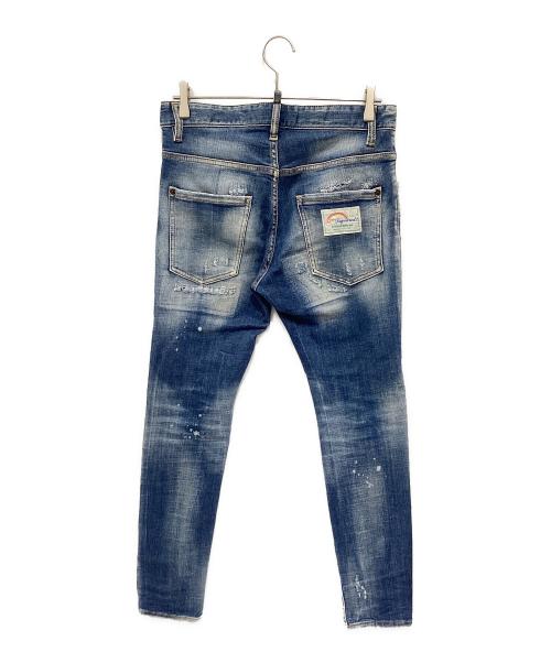 DSQUARED2（ディースクエアード）DSQUARED2 (ディースクエアード) ダメージ加工デニムパンツ ネイビー サイズ:46 165/68Aの古着・服飾アイテム