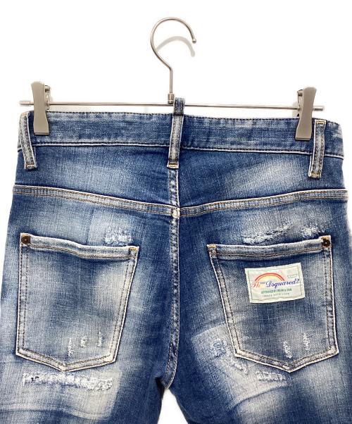 DSQUARED2（ディースクエアード）DSQUARED2 (ディースクエアード) ダメージ加工デニムパンツ ネイビー サイズ:46 165/68Aの古着・服飾アイテム