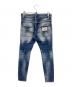 DSQUARED2 (ディースクエアード) ダメージ加工デニムパンツ ネイビー サイズ:46 165/68A：25000円