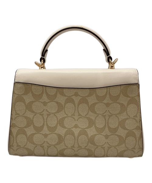 COACH（コーチ）COACH (コーチ) ハンドバッグ ベージュ×アイボリーの古着・服飾アイテム
