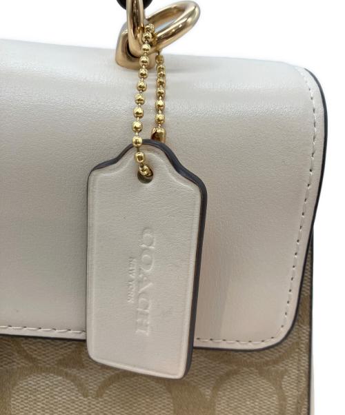 COACH（コーチ）COACH (コーチ) ハンドバッグ ベージュ×アイボリーの古着・服飾アイテム