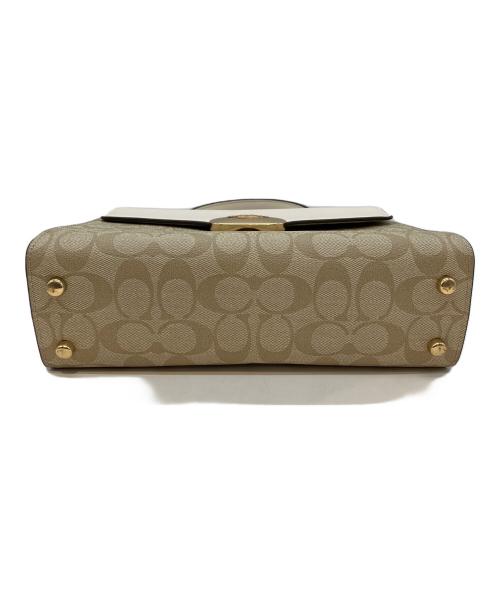 COACH（コーチ）COACH (コーチ) ハンドバッグ ベージュ×アイボリーの古着・服飾アイテム