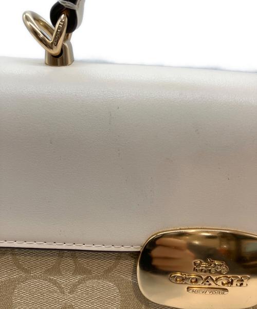 COACH（コーチ）COACH (コーチ) ハンドバッグ ベージュ×アイボリーの古着・服飾アイテム