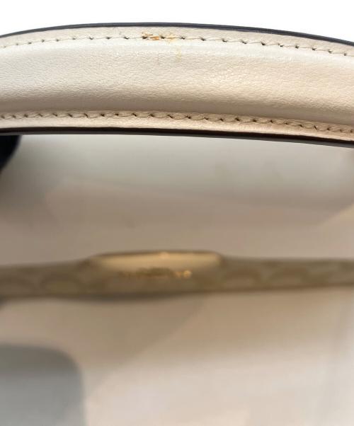 COACH（コーチ）COACH (コーチ) ハンドバッグ ベージュ×アイボリーの古着・服飾アイテム