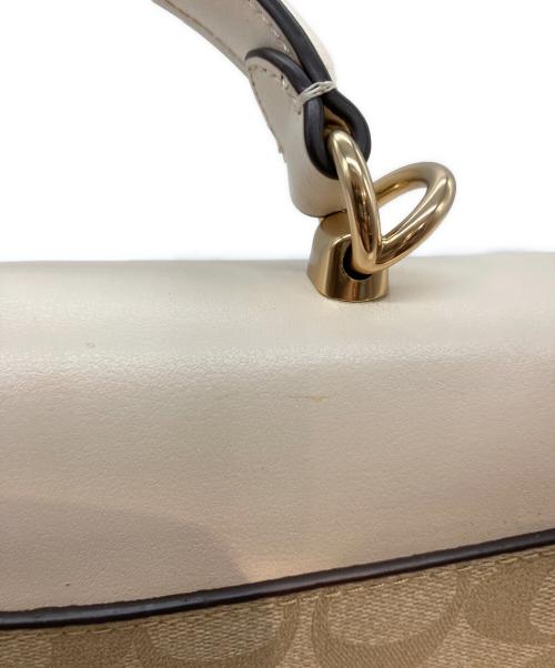 COACH（コーチ）COACH (コーチ) ハンドバッグ ベージュ×アイボリーの古着・服飾アイテム