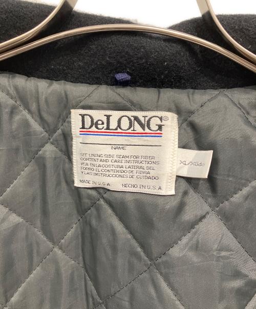 DeLonghi（デロンギ）DeLonghi (デロンギ) 袖レザースタジャン ブラック×レッド サイズ:XLの古着・服飾アイテム