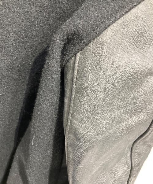 DeLonghi（デロンギ）DeLonghi (デロンギ) 袖レザースタジャン ブラック×レッド サイズ:XLの古着・服飾アイテム
