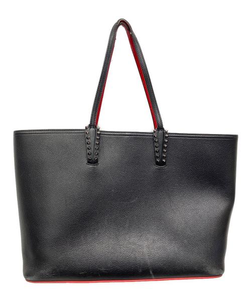 Christian Louboutin（クリスチャン・ルブタン）Christian Louboutin (クリスチャン・ルブタン) スタッズトートバッグ ブラック×レッドの古着・服飾アイテム