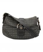 COACHコーチ）の古着「ワンショルダーバッグ」｜ブラック×グレー