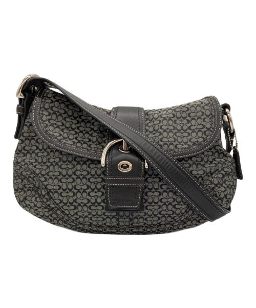 COACH（コーチ）COACH (コーチ) ワンショルダーバッグ ブラック×グレーの古着・服飾アイテム