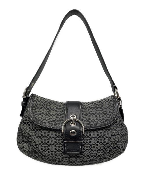 COACH（コーチ）COACH (コーチ) ワンショルダーバッグ ブラック×グレーの古着・服飾アイテム