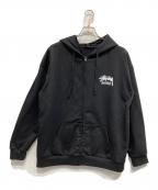 stussyステューシー）の古着「ジップパーカー」｜ブラック