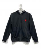 PLAY COMME des GARCONSプレイコムデギャルソン）の古着「ジップパーカー」｜ブラック