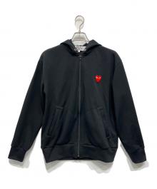 PLAY COMME des GARCONS（プレイコムデギャルソン）の古着「ジップパーカー」｜ブラック
