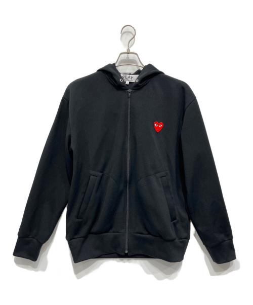 PLAY COMME des GARCONS（プレイコムデギャルソン）PLAY COMME des GARCONS (プレイコムデギャルソン) ジップパーカー ブラック サイズ:Lの古着・服飾アイテム