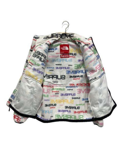 THE NORTH FACE（ザ ノース フェイス）THE NORTH FACE (ザ ノース フェイス) SUPREME (シュプリーム) Steep Tech Fleece Jacket ホワイト×マルチカラー サイズ:Sの古着・服飾アイテム