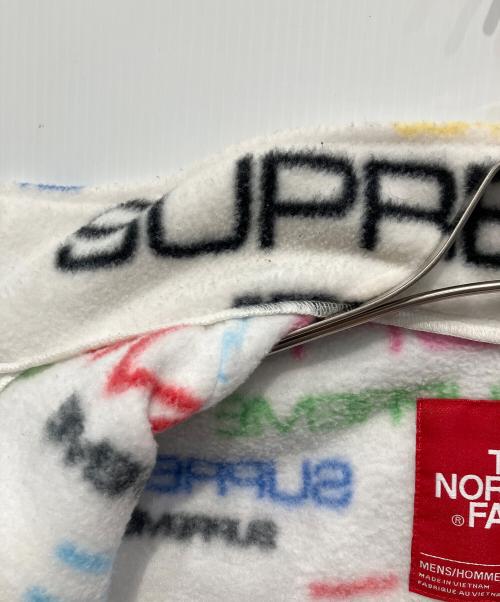 THE NORTH FACE（ザ ノース フェイス）THE NORTH FACE (ザ ノース フェイス) SUPREME (シュプリーム) Steep Tech Fleece Jacket ホワイト×マルチカラー サイズ:Sの古着・服飾アイテム