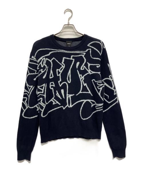 HUF（ハフ）HUF (ハフ) 厚手ニット ネイビー サイズ:Mの古着・服飾アイテム