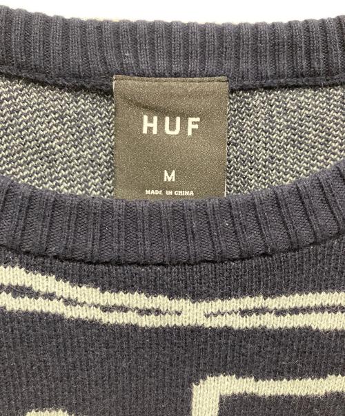 HUF（ハフ）HUF (ハフ) 厚手ニット ネイビー サイズ:Mの古着・服飾アイテム