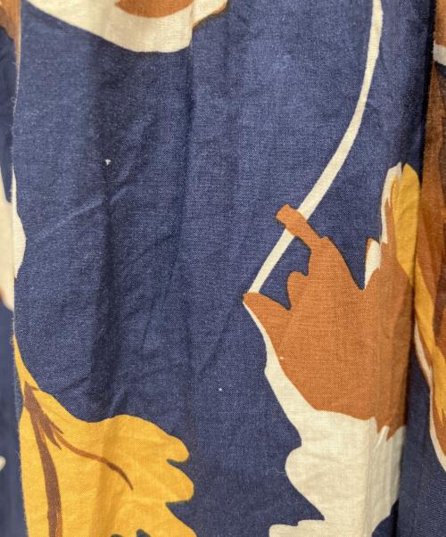 BEARDSLEY（ビアズリー）BEARDSLEY (ビアズリー) ノースリーブワンピース ネイビー×ブラウン サイズ:Freeの古着・服飾アイテム