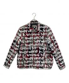 A BATHING APE（アベイシングエイプ）の古着「中綿ジャケット」｜レッド×ブラック×グレー