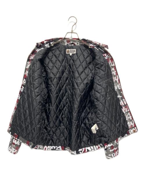 A BATHING APE（アベイシングエイプ）A BATHING APE (アベイシングエイプ) 中綿ジャケット レッド×ブラック×グレー サイズ:Mの古着・服飾アイテム