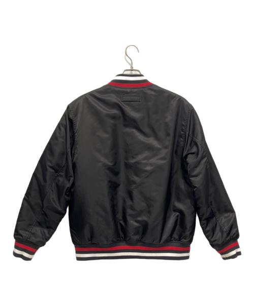 Aape BY A BATHING APE（エーエイプ バイ アベイシングエイプ）Aape BY A BATHING APE (エーエイプ バイ アベイシングエイプ) ベースボールジャケット AAPE NOW moonface logo baseball jacket ブラック サイズ:Mの古着・服飾アイテム