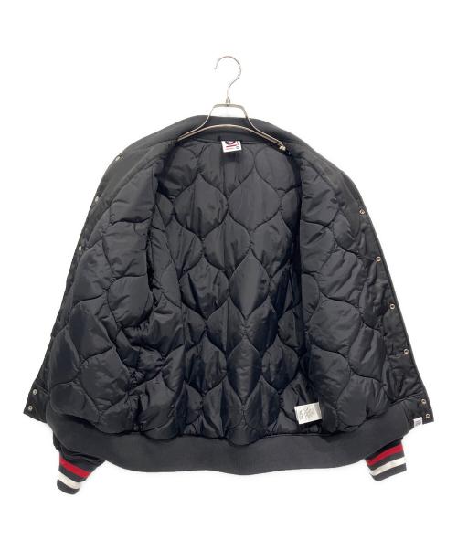 Aape BY A BATHING APE（エーエイプ バイ アベイシングエイプ）Aape BY A BATHING APE (エーエイプ バイ アベイシングエイプ) ベースボールジャケット AAPE NOW moonface logo baseball jacket ブラック サイズ:Mの古着・服飾アイテム