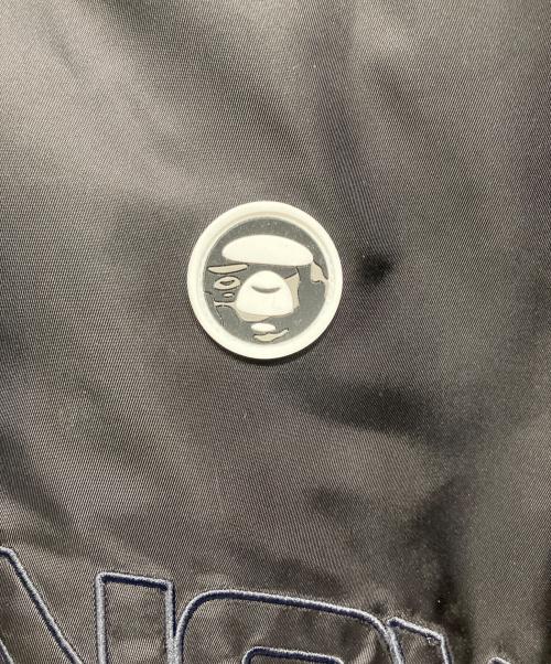 Aape BY A BATHING APE（エーエイプ バイ アベイシングエイプ）Aape BY A BATHING APE (エーエイプ バイ アベイシングエイプ) ベースボールジャケット AAPE NOW moonface logo baseball jacket ブラック サイズ:Mの古着・服飾アイテム