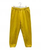 stussyステューシー）の古着「Contrast Stitch Label Sweat Pant」｜マスタード