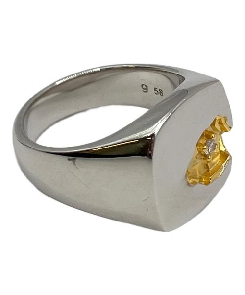 TOM FORD（トムフォード）TOM FORD (トムフォード) Mined Ring Large Diamond カラー：シルバー×ゴールド サイズ:17号の古着・服飾アイテム