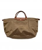 LONGCHAMPロンシャン）の古着「Lトラベルバッグ」｜グリーン×ブラウン