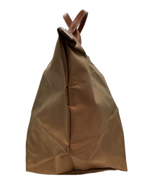 LONGCHAMP（ロンシャン）LONGCHAMP (ロンシャン) Lトラベルバッグ グリーン×ブラウンの古着・服飾アイテム
