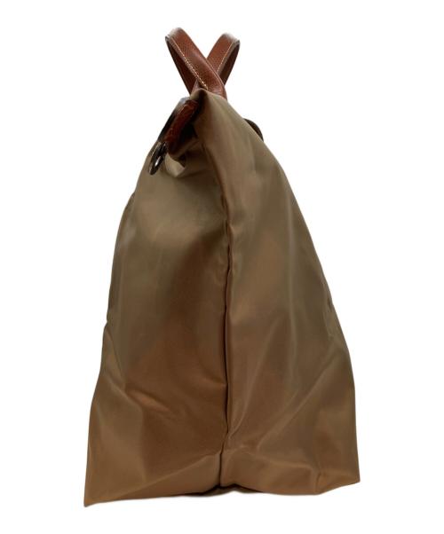 LONGCHAMP（ロンシャン）LONGCHAMP (ロンシャン) Lトラベルバッグ グリーン×ブラウンの古着・服飾アイテム