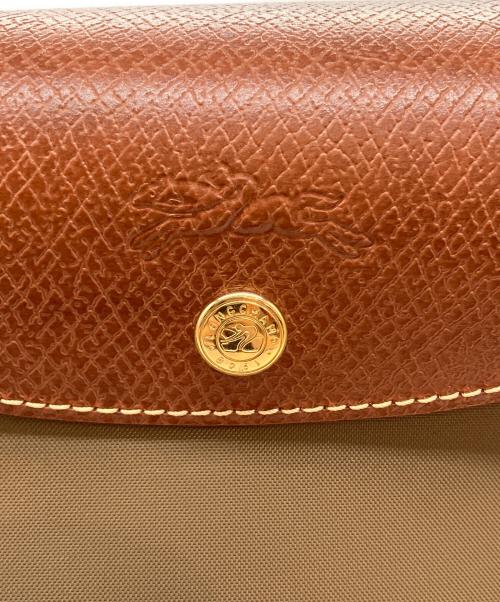 LONGCHAMP（ロンシャン）LONGCHAMP (ロンシャン) Lトラベルバッグ グリーン×ブラウンの古着・服飾アイテム