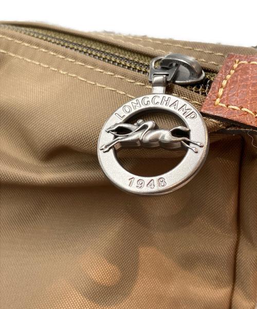 LONGCHAMP（ロンシャン）LONGCHAMP (ロンシャン) Lトラベルバッグ グリーン×ブラウンの古着・服飾アイテム