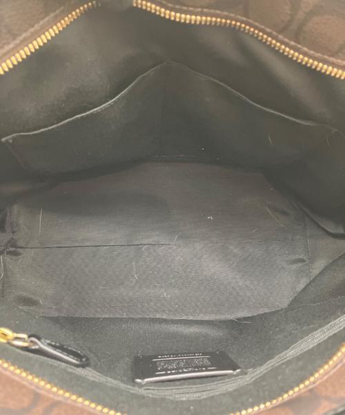 COACH（コーチ）COACH (コーチ) トートバッグ ダークブラウン×ブラックの古着・服飾アイテム