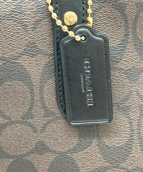 COACH（コーチ）COACH (コーチ) トートバッグ ダークブラウン×ブラックの古着・服飾アイテム