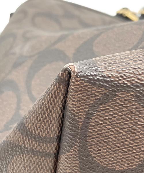 COACH（コーチ）COACH (コーチ) トートバッグ ダークブラウン×ブラックの古着・服飾アイテム