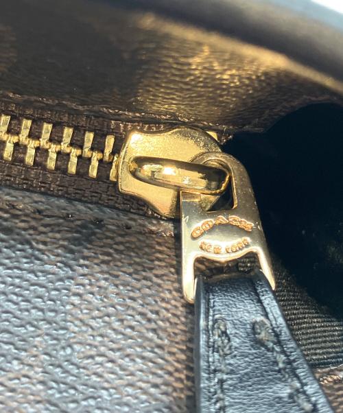 COACH（コーチ）COACH (コーチ) トートバッグ ダークブラウン×ブラックの古着・服飾アイテム
