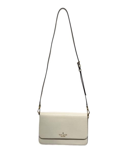 Kate Spade（ケイトスペード）Kate Spade (ケイトスペード) 2WAYバッグ ホワイト×ゴールドの古着・服飾アイテム