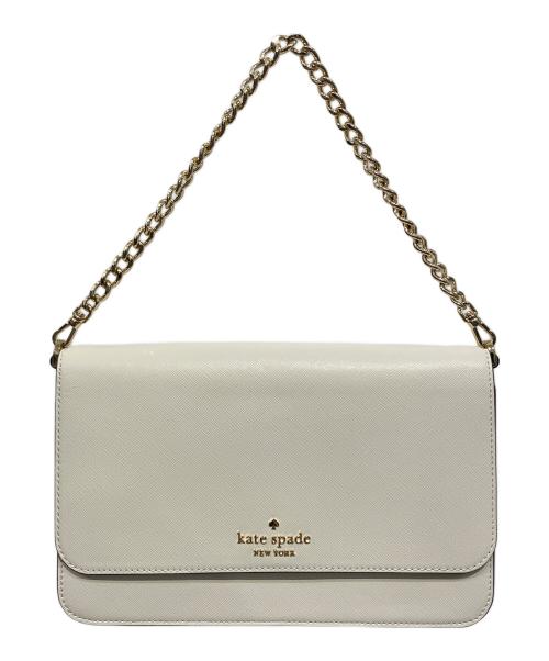 Kate Spade（ケイトスペード）Kate Spade (ケイトスペード) 2WAYバッグ ホワイト×ゴールドの古着・服飾アイテム