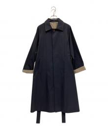 ticca（ティッカ）の古着「リバーシブルチェスターコート」｜ネイビー×グリーン