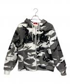 SUPREMEシュプリーム）の古着「Arc Thermal Lined Zip Up Hooded Sweatshirt」｜グレー×ホワイト×ブラック