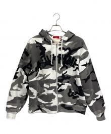 SUPREME（シュプリーム）の古着「Arc Thermal Lined Zip Up Hooded Sweatshirt」｜グレー×ホワイト×ブラック