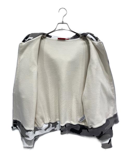 SUPREME（シュプリーム）SUPREME (シュプリーム) Arc Thermal Lined Zip Up Hooded Sweatshirt グレー×ホワイト×ブラック サイズ:Mの古着・服飾アイテム