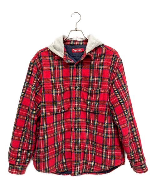 SUPREME（シュプリーム）SUPREME (シュプリーム) 長袖シャツ レッド×ネイビー サイズ:Mの古着・服飾アイテム